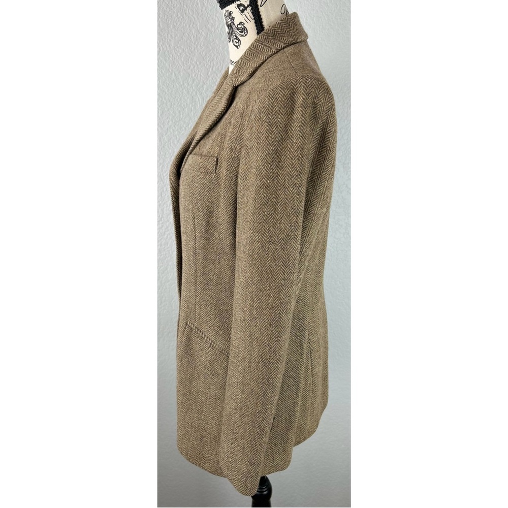 Ralph Lauren Wool Herringbone Equestrian Tailored Norfolk Jacket, size 12P RARE - Picture 2 of 12